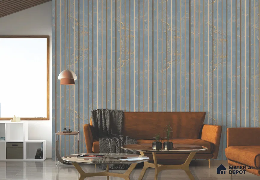 PN 05643 Charcoal Decorative Wall Panel - 8 ft x 1 ft - 7 mm | Width is Subjected to 5% Variation