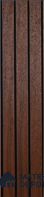 Brown Wooden Louver PN 00385 10 ft x 12 inch PVC Panel - 10 mm | Suitable for Feature Wall, TV Unit & Living Room | Width is Subjected to 5% Variation
