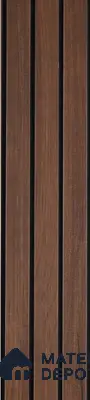 Brown Wooden Louver PN 00383 10 ft x 12 inch PVC Panel - 10 mm | Suitable for Feature Wall, TV Unit & Living Room | Width is Subjected to 5% Variation