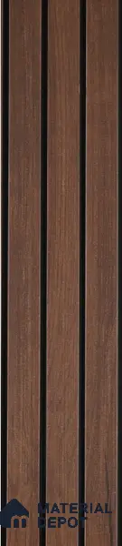 Brown Wooden Louver PN 00383 10 ft x 12 inch PVC Panel - 10 mm | Suitable for Feature Wall, TV Unit & Living Room | Width is Subjected to 5% Variation
