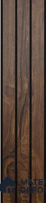 Brown Wooden Louver PN 00390 10 ft x 12 inch PVC Panel - 10 mm | Suitable for Feature Wall, TV Unit & Living Room | Width is Subjected to 5% Variation