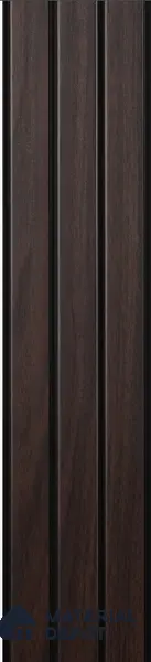 Brown Wooden Louver PN 00384 10 ft x 12 inch PVC Panel - 10 mm | Suitable for Feature Wall, TV Unit & Living Room | Width is Subjected to 5% Variation