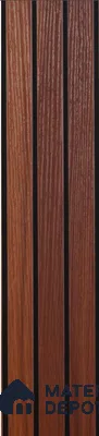 Brown Wooden Louver PN 00387 10 ft x 12 inch PVC Panel - 10 mm | Suitable for Feature Wall, TV Unit & Living Room | Width is Subjected to 5% Variation