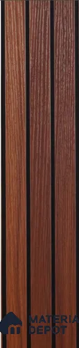 Brown Wooden Louver PN 00387 10 ft x 12 inch PVC Panel - 10 mm | Suitable for Feature Wall, TV Unit & Living Room | Width is Subjected to 5% Variation