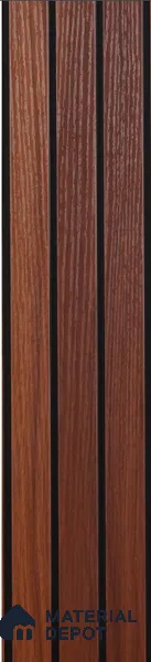 Brown Wooden Louver PN 00387 10 ft x 12 inch PVC Panel - 10 mm | Suitable for Feature Wall, TV Unit & Living Room | Width is Subjected to 5% Variation