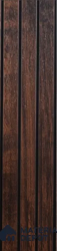 Brown Wooden Louver PN 00386 10 ft x 12 inch PVC Panel - 10 mm | Suitable for Feature Wall, TV Unit & Living Room | Width is Subjected to 5% Variation