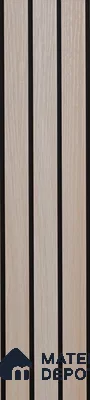 Beige Wooden Louver PN 00388 10 ft x 12 inch PVC Panel - 10 mm | Suitable for Feature Wall, TV Unit & Living Room | Width is Subjected to 5% Variation
