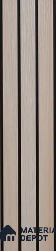 Beige Wooden Look PVC Louver/Panel 10 ft x 1 ft - 10 mm | Ideal for Feature Wall, Living Room, Bedroom, TV Cabinet, Hotel, Restaurant, Office | PN 00388 | Image 01