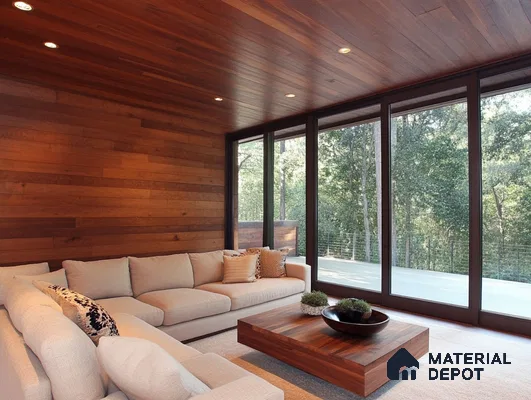 Brown Wooden Louver PN 00394 10 ft x 12 inch PVC Panel - 8 mm | Suitable for Feature Wall, TV Unit & Living Room | Width is Subjected to 5% Variation