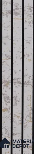 White Metallic Louver PN 00389 10 ft x 12 inch PVC Panel - 10 mm | Suitable for Feature Wall, TV Unit & Living Room | Width is Subjected to 5% Variation