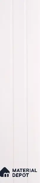 White Plain Colour Louver PN 00399 10 ft x 12 inch PVC Panel - 8 mm | Suitable for Feature Wall, TV Unit & Living Room | Width is Subjected to 5% Variation