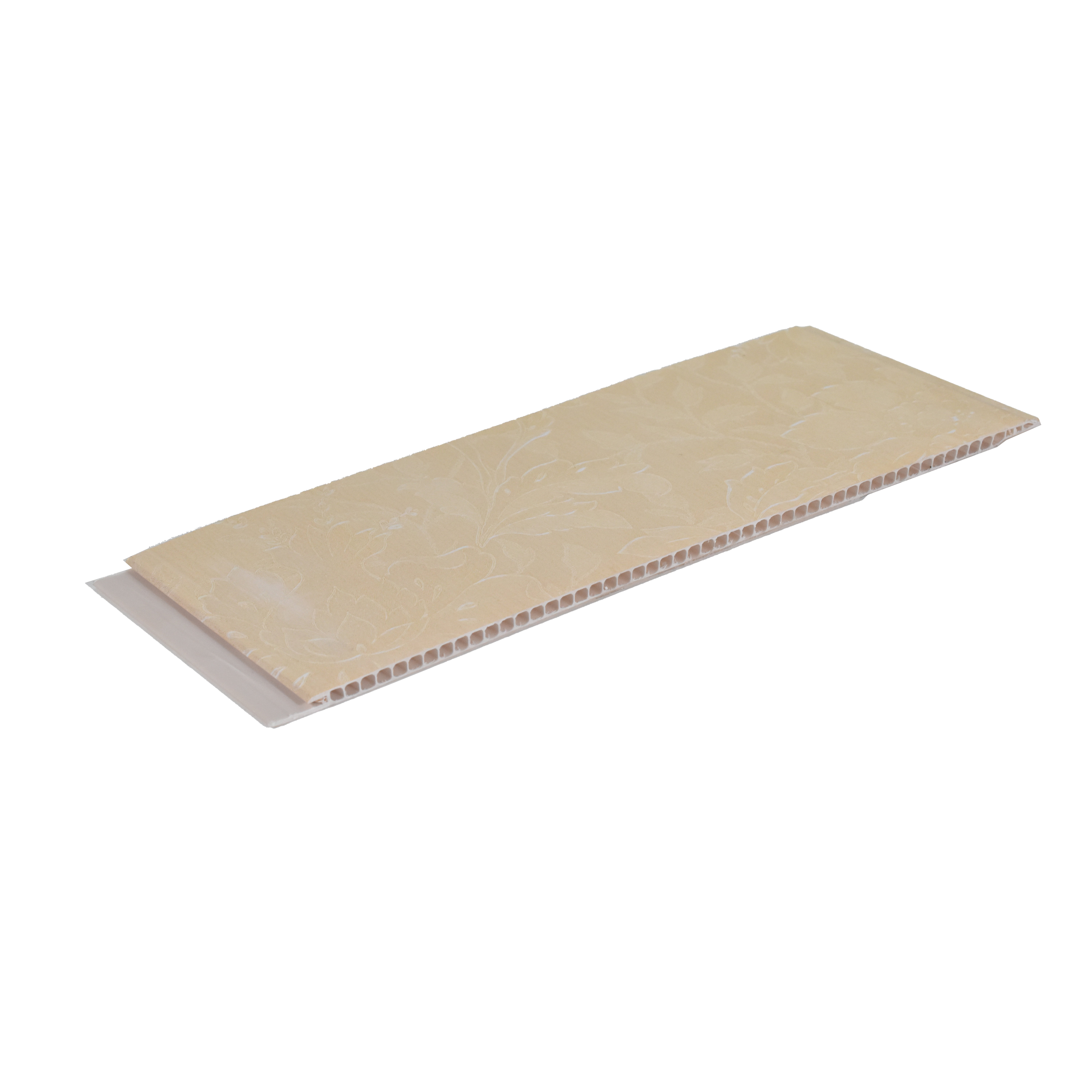 Beige Patterned Look PVC Decorative Wall Panel PN 00436 10 ft x 10 inch - 6 mm | Suitable for Feature Wall, TV Unit & Living Room | Width is Subjected to 5% Variation