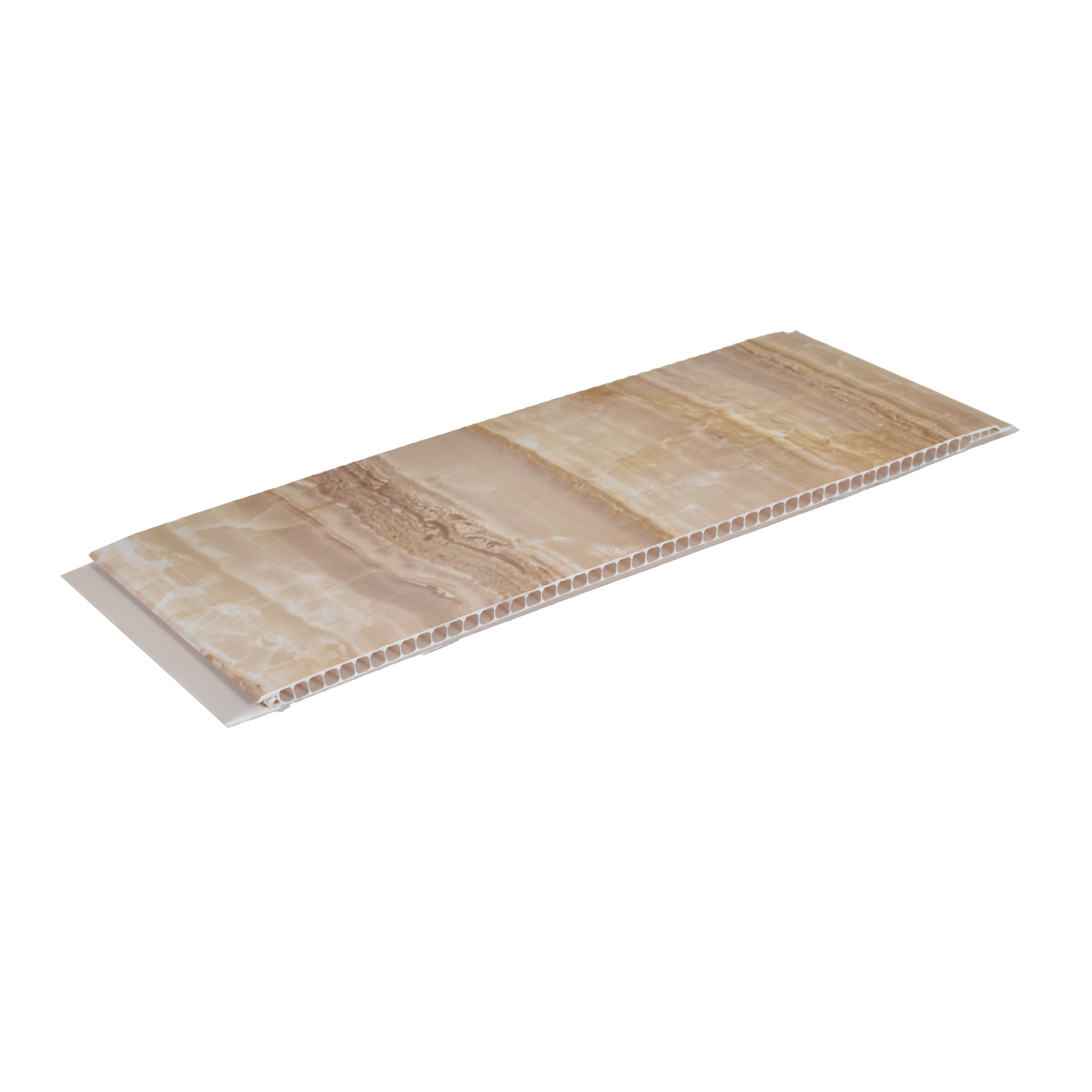 Brown Wooden Look PVC Decorative Wall Panel 10 ft x 10 inch - 6 mm | Ideal for Feature Wall, Living Room, Bedroom, TV Unit, Hotel, Restaurant, Office | PN 00444 | Width is Subjected to 5% Variation
