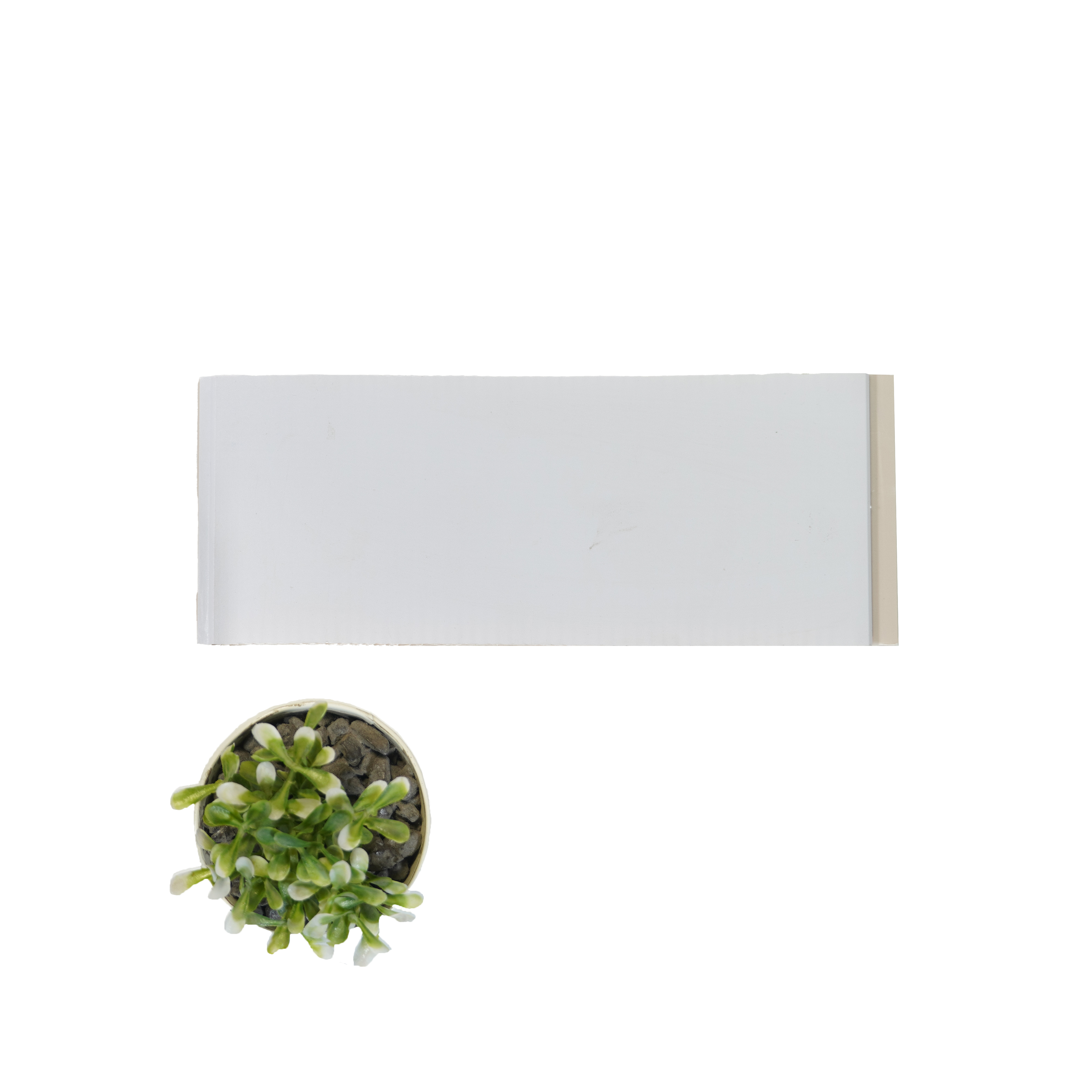 White Plain Colour Look PVC Decorative Wall Panel 10 ft x 10 inch - 6 mm | Ideal for Feature Wall, Living Room, Bedroom, TV Unit, Hotel, Restaurant, Office | PN 00435 | Width is Subjected to 5% Variation