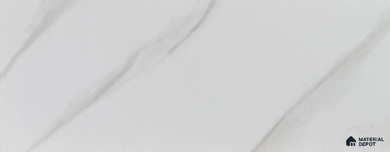 White Marble Look PVC Decorative Wall Panel PN 00455 10 ft x 10 inch - 6 mm | Suitable for Feature Wall, TV Unit & Living Room | Width is Subjected to 5% Variation