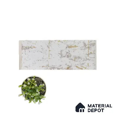 White Metallic Look PVC Decorative Wall Panel PN 00449 10 ft x 10 inch - 6 mm | Suitable for Feature Wall, TV Unit & Living Room | Width is Subjected to 5% Variation