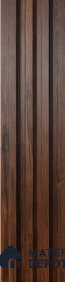 Brown Wooden Louver PN 00423 9.5 ft x 6.5 inch WPC Panel - 23 mm | Suitable for Feature Wall, TV Unit & Living Room | Width is Subjected to 5% Variation