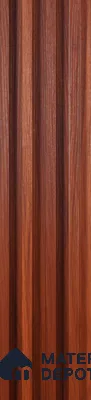 Brown Wooden Louver PN 00419 9.5 ft x 6.5 inch WPC Panel - 23 mm | Suitable for Feature Wall, TV Unit & Living Room | Width is Subjected to 5% Variation