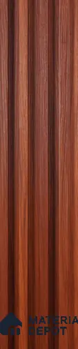 Brown Wooden Louver PN 00419 9.5 ft x 6.5 inch WPC Panel - 23 mm | Suitable for Feature Wall, TV Unit & Living Room | Width is Subjected to 5% Variation