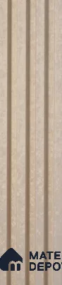 Beige Stone Louver PN 00424 9.5 ft x 6.5 inch WPC Panel - 23 mm | Suitable for Feature Wall, TV Unit & Living Room | Width is Subjected to 5% Variation