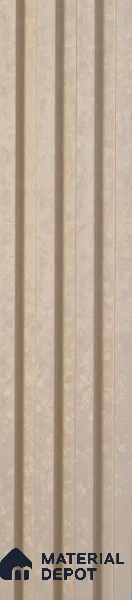 Beige Stone Louver PN 00424 9.5 ft x 6.5 inch WPC Panel - 23 mm | Suitable for Feature Wall, TV Unit & Living Room | Width is Subjected to 5% Variation