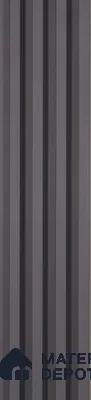 Grey Plain Colour Look WPC Louver/Panel 9.5 ft x 6.5 inch - 23 mm | Ideal for Feature Wall, Living Room, Bedroom, TV Cabinet, Hotel, Restaurant, Office | PN 00428