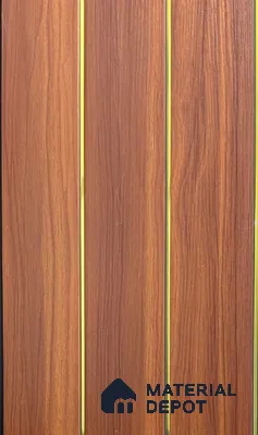 Brown Wood Look PVC Louver/Panel | 10 ft x 1 ft | 10 - mm | PN 07998