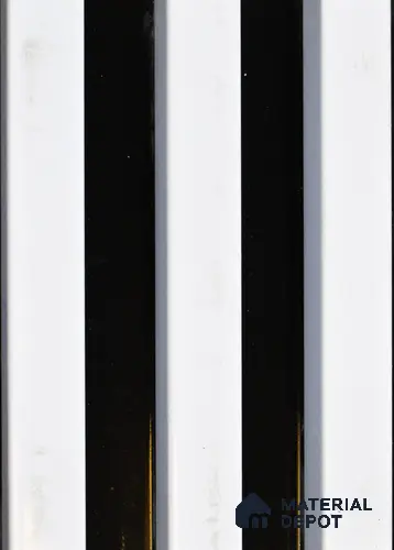 Black Plain Colour Look WPC Louver/Panel 9.5 Ft x 6.5 inch - 23 mm | Ideal for Feature Wall, Living Room, Bedroom, Home, Office | PN 00266 | Width is Subjected to 5% Variation