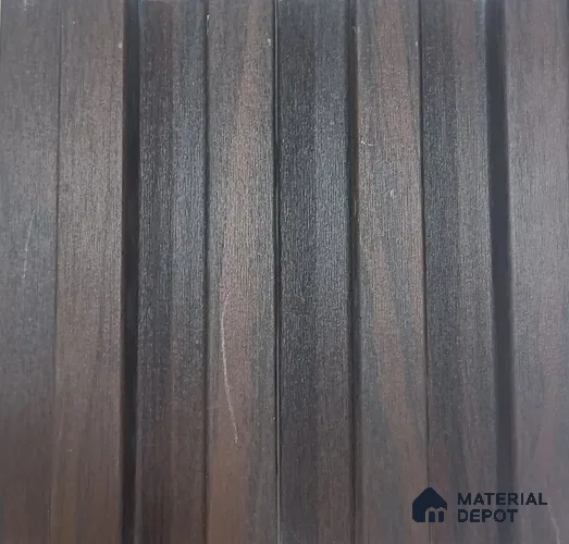 Brown Wooden Look WPC Louver/Panel 9.5 Ft x 6.5 inch - 23 mm | Ideal for Feature Wall, Living Room, Bedroom, Home, Office | PN 00265 Panels  Brown| Image 1