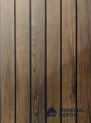 Brown Wood Look PVC Louver/Panel | 10ft x 1ft | 10 - mm | PN 07864
