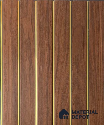 Brown Wood Look PVC Louver/Panel | 10ft x 1ft | 10 - mm | PN 07860
