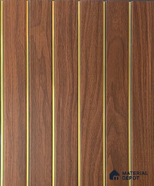 Brown Wood Look PVC Louver/Panel | 10ft x 1ft | 10 - mm | PN 07860