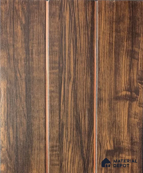 Brown Wood Look PVC Louver/Panel | 10ft x 1ft | 10 - mm | PN 07862
