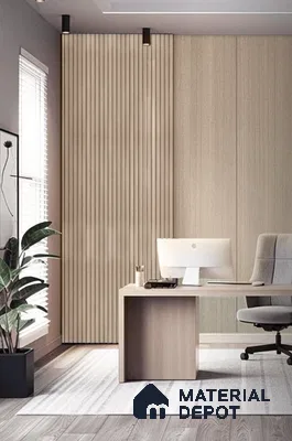 Brown Fabric Look Charcoal Louver/Panel | 9.5 ft x 6 inch | 8 - mm | PN 07844