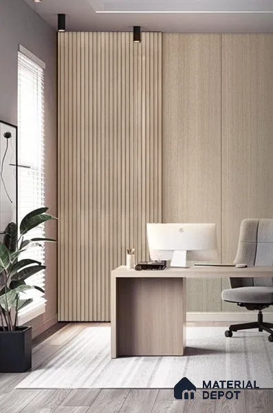 Brown Fabric Look Charcoal Louver/Panel | 9.5 ft x 6 inch | 8 - mm | PN 07844