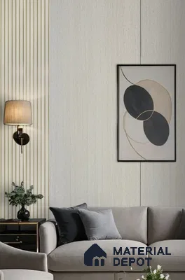 White Wood Look Charcoal Louver/Panel | 9.5 ft x 6 inch | 8 - mm | PN 07846