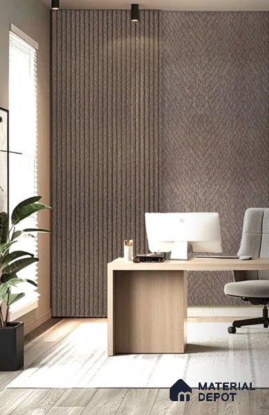 Brown Patterned Look Charcoal Louver/Panel | 9.5 ft x 6 inch | 8 - mm | PN 07848