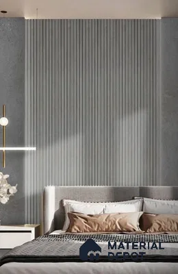 Grey Plain Colour Look Charcoal Louver/Panel | 9.5 ft x 6 inch | 8 - mm | PN 07849