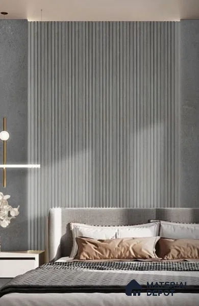 Grey Plain Colour Look Charcoal Louver/Panel | 9.5 ft x 6 inch | 8 - mm | PN 07849