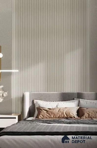 Cream Plain Colour Look Charcoal Louver/Panel | 9.5 ft x 6 inch | 8 - mm | PN 07850