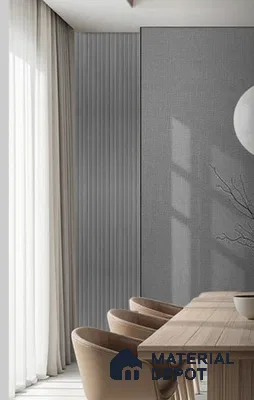 Grey Plain Colour Look Charcoal Louver/Panel | 9.5 ft x 6 inch | 8 - mm | PN 07851