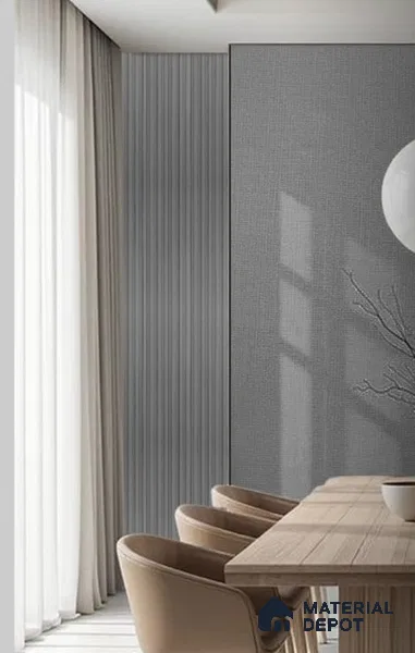 Grey Plain Colour Look Charcoal Louver/Panel | 9.5 ft x 6 inch | 8 - mm | PN 07851