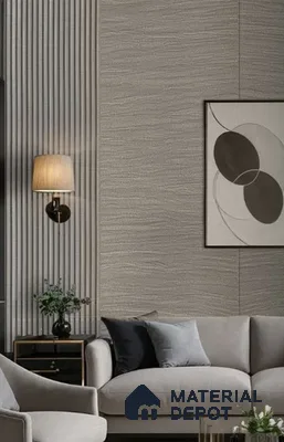 Grey Fabric Look Charcoal Louver/Panel | 9.5 ft x 6 inch | 8 - mm | PN 07853