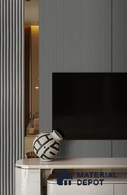 Grey Plain Colour Look Charcoal Louver/Panel | 9.5 ft x 6 inch | 8 - mm | PN 07854