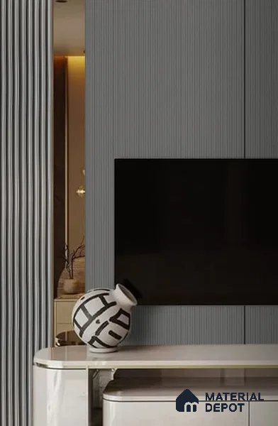 Grey Plain Colour Look Charcoal Louver/Panel | 9.5 ft x 6 inch | 8 - mm | PN 07854