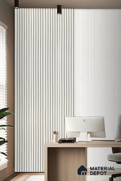 White Plain Colour Look Charcoal Louver/Panel | 9.5 ft x 6 inch | 8 - mm | PN 07855