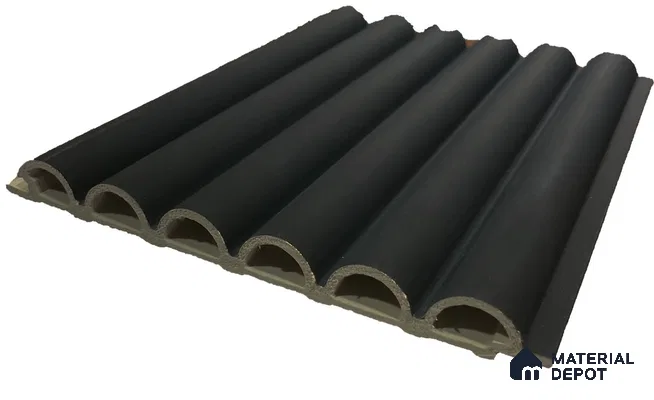 Black Plain Colour Look WPC Louver/Panel | 9.5 ft x 6.2 inch | 15 - mm | PN 06544 I