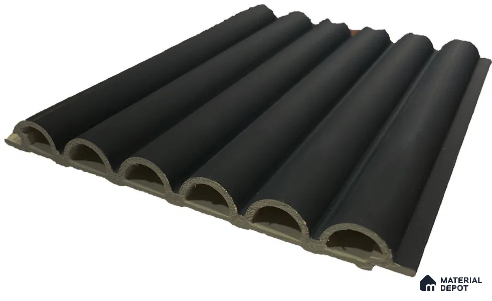 Black Plain Colour Look WPC Louver/Panel | 9.5 ft x 6.2 inch | 15 - mm | PN 06544 I