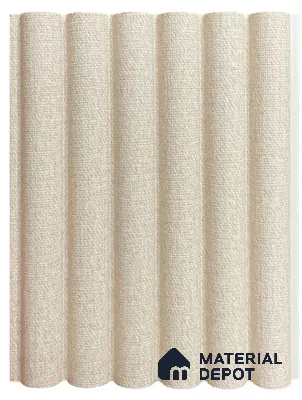 Cream Fabric Patterned Look WPC Louver/Panel | 9.5 ft x 6.2 inch | 15 - mm | PN 06544 B