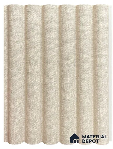 Cream Fabric Patterned Look WPC Louver/Panel | 9.5 ft x 6.2 inch | 15 - mm | PN 06544 B